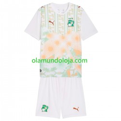 Camisola Costa do Marfim Criança Equipamento Segundo Copa do Mundo 2026 Manga Curta